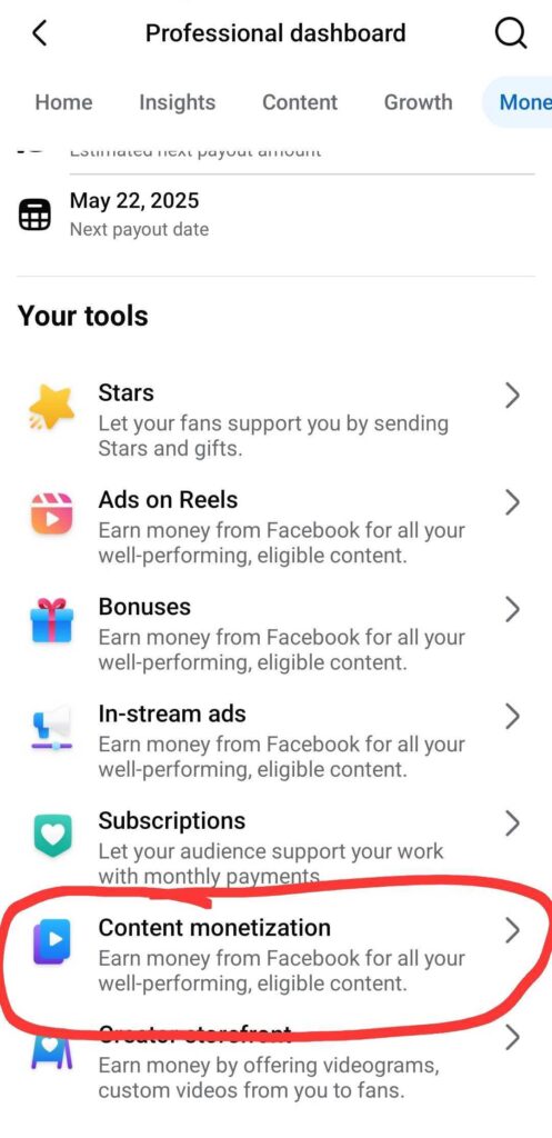what is content monetization on facebook