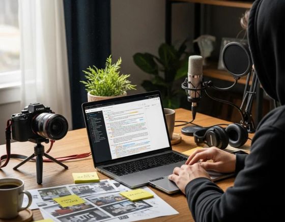 Content creation workspace