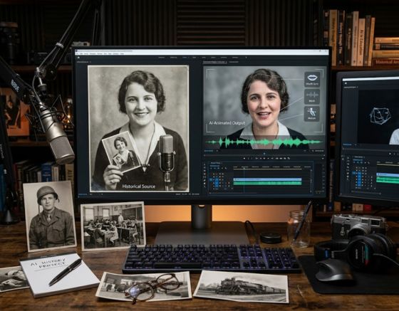 How to Make Historical Photos Talk with AI for Educational Videos