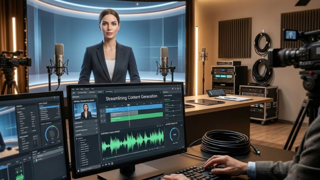 Streamlining Content Generation with Virtual Presenters and Synthetic Audio